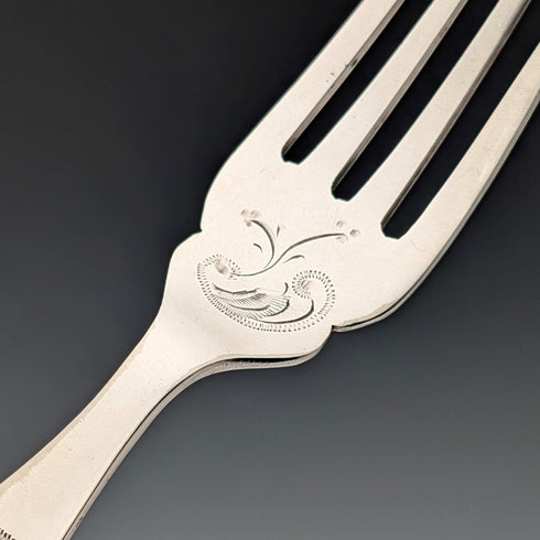 1890年頃 英国アンティーク 純銀ハンドル カトラリー2ペア